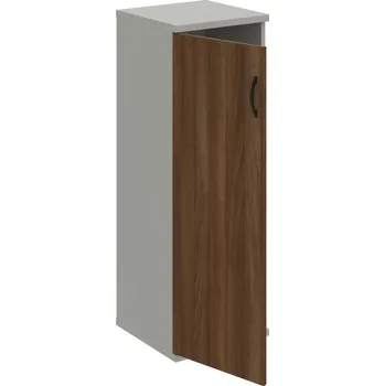 Policová skříň S 3 40 01 L – Skříň policová dvéřová 115,2 × 40 cm - Ořech , Šedá , UCO – černá