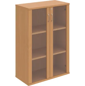 Policová skříň SZ 3 80 04 – Skříň policová dvéřová 115,2 × 80 cm - Buk , Buk , USN – Hobis