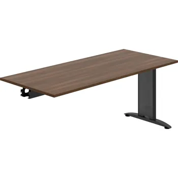 Jednací stůl FJ 1800 R – Stůl jednací řetězící rovný 180 cm - Ořech , Černý kov