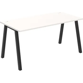 Psací stůl US A 1600 – Stůl pracovní délky 160 cm - Bílá , Černý kov