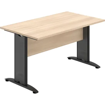 Jednací stůl CJ 1400 – Stůl jednací rovný 140 cm - Akát , Akát , Černý kov