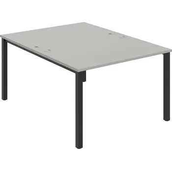 Psací stůl USD 1200 – Stůl pracovní 120 × 160 cm - Šedá , Černý kov