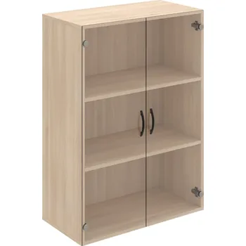 Policová skříň D 3 80 04 – Skříň policová dvéřová 111 × 80 cm - Čiré , Akát , UCO – černá