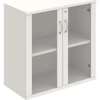 Policová skříň SZ 2 80 02 – Skříň policová dvéřová 76,8 × 80 cm - Bílá , Bílá , USN – Hobis