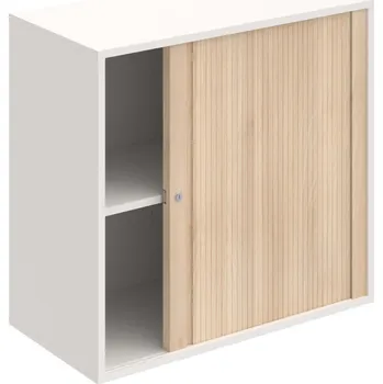 Policová skříň DZ 2 80 03 P – Skříň polic rolet pravá 74 × 80 cm - Bílá , Akát