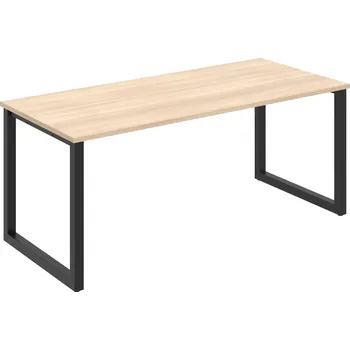 Psací stůl UJ O 1800 – Stůl jednací rovný délky 180 cm - Akát , Černý kov