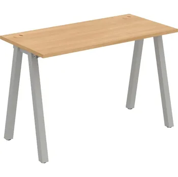 Psací stůl UE A 1200 – Stůl pracovní délky 120 cm, hl. 60 cm - Dub , Šedý kov