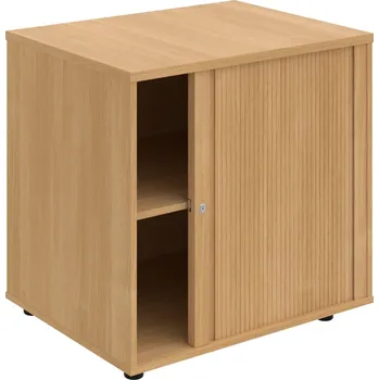 SPRZ 80 60 P P – Skříňka ke stolu, roletová, pravá, š. 80 cm, léta podél - Dub , Dub , Dub