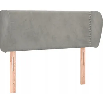 Čelo postele Uszak Samet Světle šedá 93x23x78/88 cm