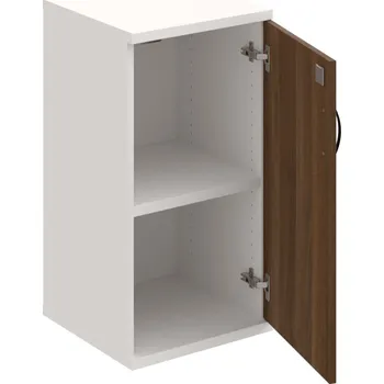 Policová skříň SZ 2 40 01 P – Skříň policová dvéřová 76,8 × 40 cm - Ořech , Bílá , UCO – černá