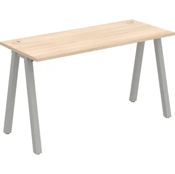 Psací stůl UE A 1400 – Stůl pracovní délky 140 cm, hl. 60 cm - Akát , Šedý kov