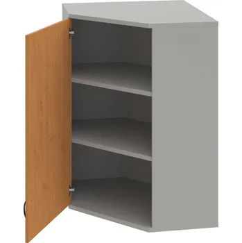 Policová skříň SRV 3 01 L H – Skříň vnitřní roh levá 115,2 cm - Olše , Šedá , UCO – černá