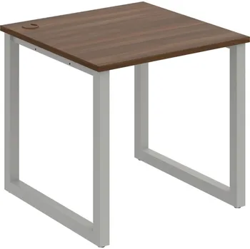 Psací stůl US O 800 – Stůl pracovní délky 80 cm - Ořech , Šedý kov