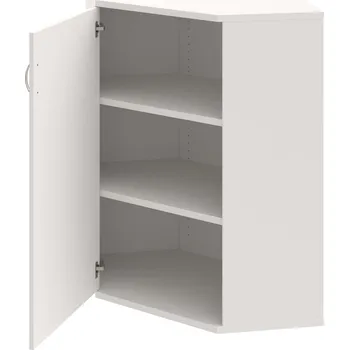 Policová skříň SRV 3 01 L – Skříň vnitřní roh levá 115,2 cm - Bílá , Bílá , USN – Hobis