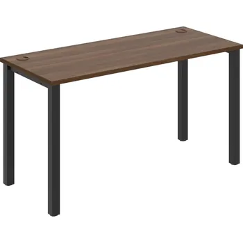 Psací stůl UE 1400 – Stůl pracovní délky 140 cm, hl. 60 cm - Ořech , Černý kov