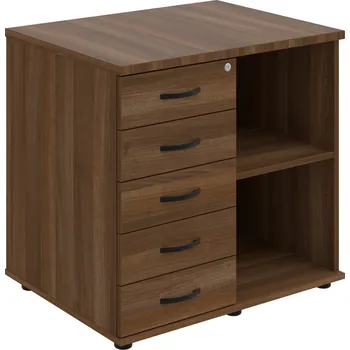 SPKZ 3 80 60 L P – Skříňka ke stolu, levá, s centrálním zamykáním - Ořech , Ořech , UCO – černá