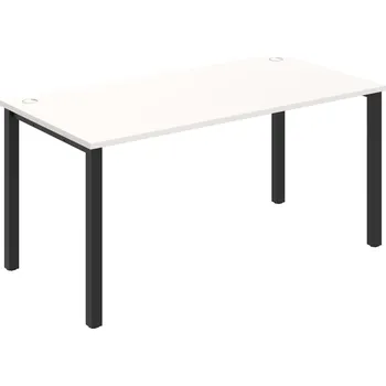 Psací stůl US 1600 – Stůl pracovní rovný 160 cm - Bílá , Černý kov