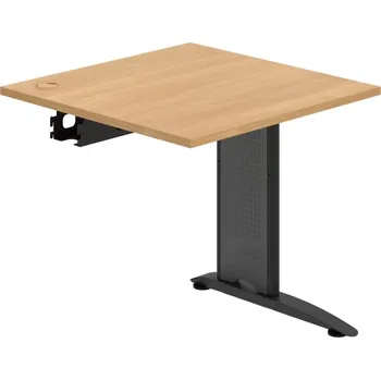 Psací stůl FS 800 R – Stůl pracovní řetězící rovný 80 cm - Dub , Černý kov