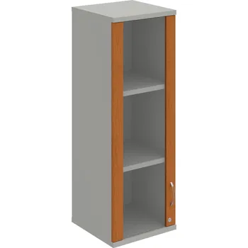 Policová skříň SZ 3 40 02 L H – Skříň policová dvéřová 115,2 × 40 cm - Třešeň , Šedá , USN – Hobis