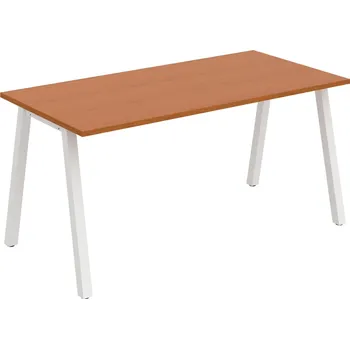 Psací stůl UJ A 1600 – Stůl jednací rovný délky 160 cm - Třešeň , Bílý kov