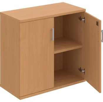 Policová skříň SZ 2 80 01 – Skříň policová dvéřová 76,8 × 80 cm - Buk , Buk , USH – hranatá