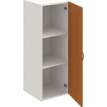 Policová skříň DZ 3 40 01 – Skříň policová dvéřová 111 × 40 cm - Třešeň , Bílá , UCO – černá