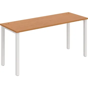 Psací stůl UE 1600 – Stůl pracovní délky 160 cm, hl. 60 cm - Olše , Bílý kov