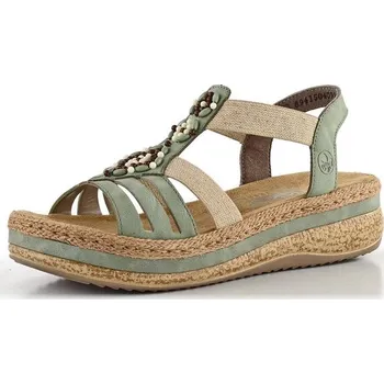 Dámské sandále Rieker sandály na platformě zelené V0920-52 - 37 | P683452