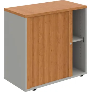 SPRZ 80 40 L – Skříňka ke stolu, roletová, levá, š. 80 cm - Olše , Šedá , Olše