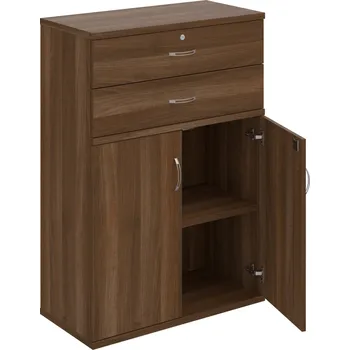 Policová skříň SZ 3 80 03 – Skříň policová zásuvková 115,2 × 80 cm - Ořech , Ořech , USN – Hobis