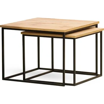 Konferenční stolek L7 konferenční set 1+1 – konferenční stůl - beton světlý , 62 × 62 cm , 50 cm