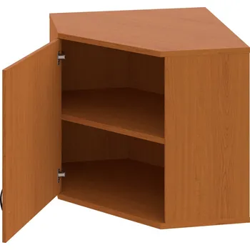 Policová skříň SRV 2 01 L H – Skříň vnitřní roh levá 76,8 cm - Třešeň , Třešeň , UCO – černá