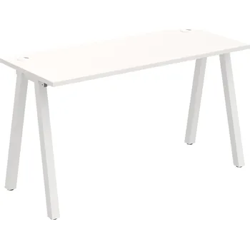 Psací stůl UE A 1400 – Stůl pracovní délky 140 cm, hl. 60 cm - Bílá , Bílý kov