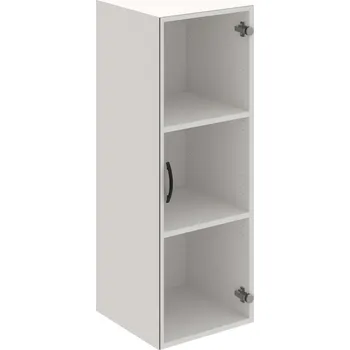 Policová skříň D 3 40 02 – Skříň policová dvéřová 111 × 40 cm - Čiré , Bílá , UCO – černá