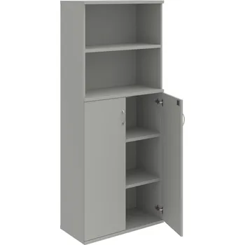 SZ 5 80 04 – Skříň policová dvéřová 192 × 80 cm - Šedá , Šedá , USN – Hobis