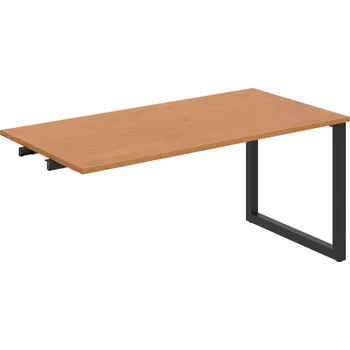 Psací stůl UJ O 1600 R – Stůl jednací rovný délky 160 cm, k řetězení - Olše , Černý kov