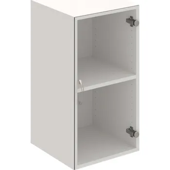 Policová skříň D 2 40 02 – Skříň policová dvéřová 74 × 40 cm - Čiré , Bílá , USN – Hobis