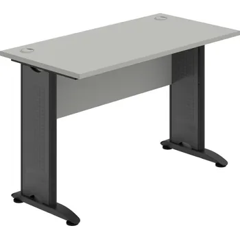 Psací stůl CE 1200 – Stůl pracovní rovný 120 cm, hl. 60 cm - Šedá , Šedá , Černý kov
