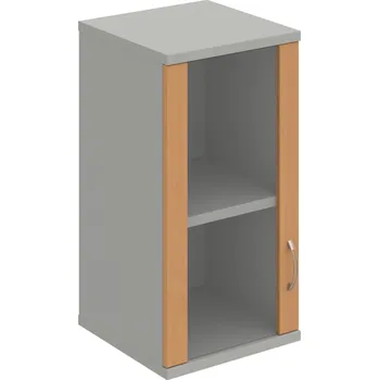 Policová skříň S 2 40 02 L H – Skříň policová dvéřová 76,8 × 40 cm - Buk , Šedá , USN – Hobis