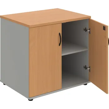 SPZ 80 60 N – Skříňka ke stolu, zavřená, š. 80 cm, léta napříč - Buk , Šedá , UCO – černá