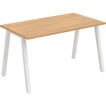 Psací stůl US A 1400 – Stůl pracovní délky 140 cm - Dub , Bílý kov