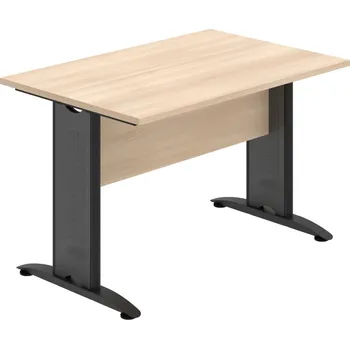 Jednací stůl CJ 1200 – Stůl jednací rovný 120 cm - Akát , Akát , Černý kov
