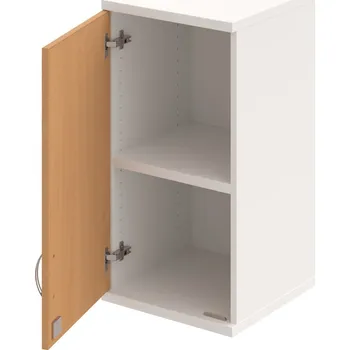 Policová skříň SZ 2 40 01 L H – Skříň policová dvéřová 76,8 × 40 cm - Buk , Bílá , USN – Hobis