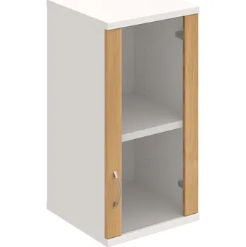 Policová skříň S 2 40 02 P H – Skříň policová dvéřová 76,8 × 40 cm - Dub , Bílá , USN – Hobis