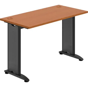 Psací stůl FE 1200 – Stůl pracovní rovný 120 cm, hl. 60 - Třešeň , Černý kov
