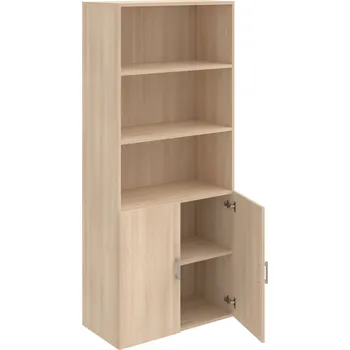 Policová skříň D 5 80 03 – Skříň policová dvéřová 185 × 80 cm - Akát , Akát , USH – hranatá