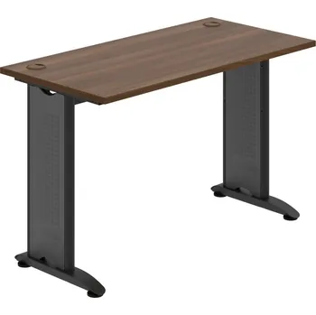 Psací stůl FE 1200 – Stůl pracovní rovný 120 cm, hl. 60 - Ořech , Černý kov