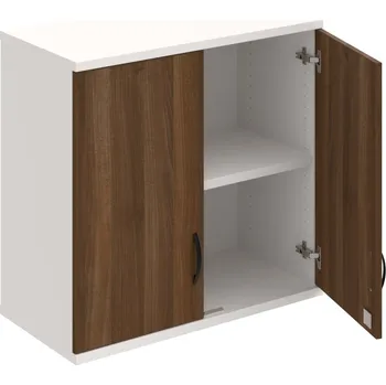 Policová skříň SZ 2 80 01 H – Skříň policová dvéřová 76,8 × 80 cm - Ořech , Bílá , UCO – černá