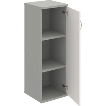 Policová skříň S 3 40 01 P – Skříň policová dvéřová 115,2 × 40 cm - Bílá , Šedá , USN – Hobis