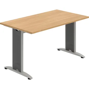 Jednací stůl FJ 1400 – Stůl jednací rovný 140 cm - Dub , Šedý kov